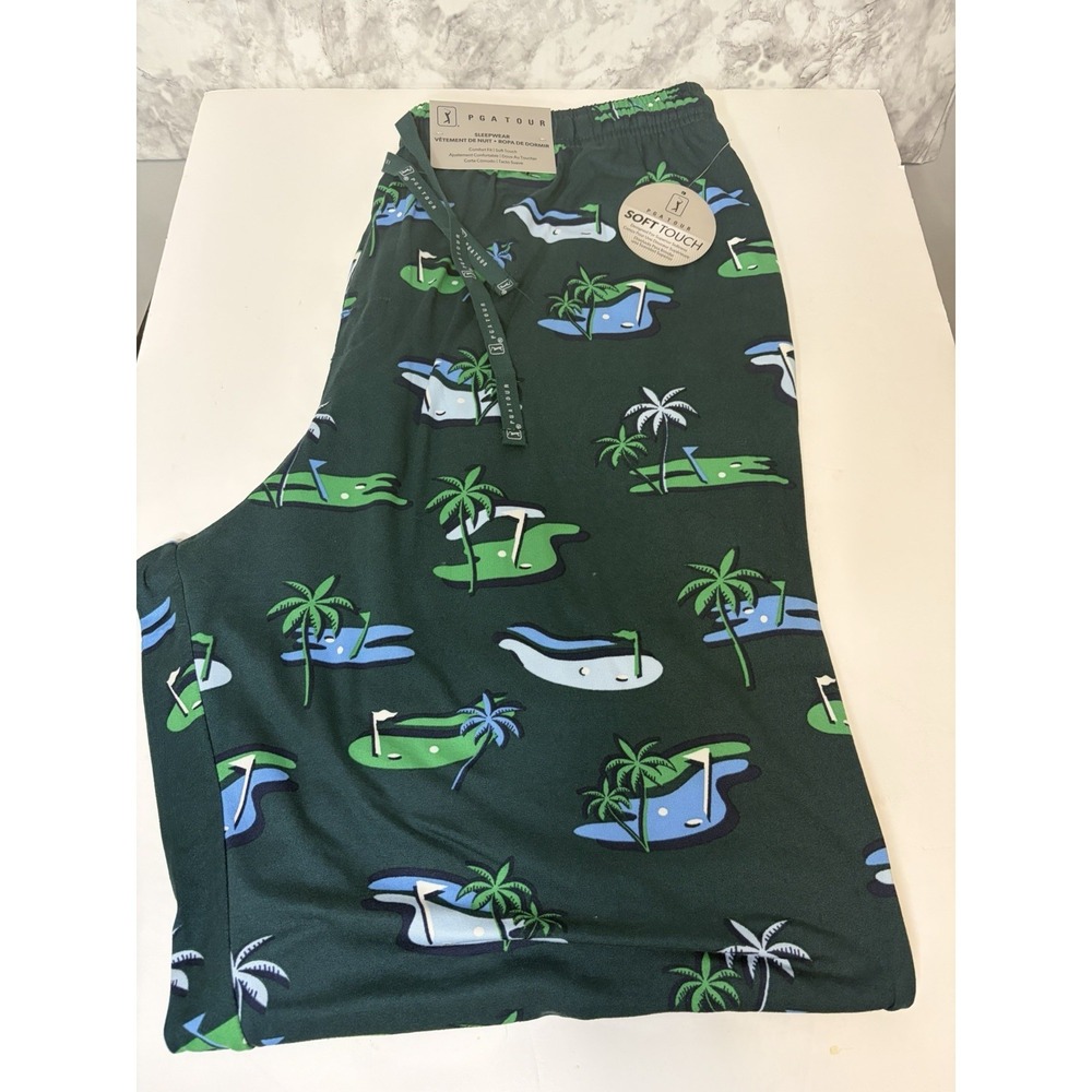 Mens Pajama XL Lounge Pants Golf Cart PGA Print SleepwearPants /Junebug